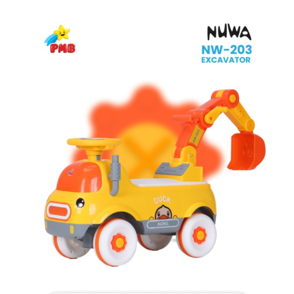 PMB RIDE ON NW203 EXCAVATOR YELLOW