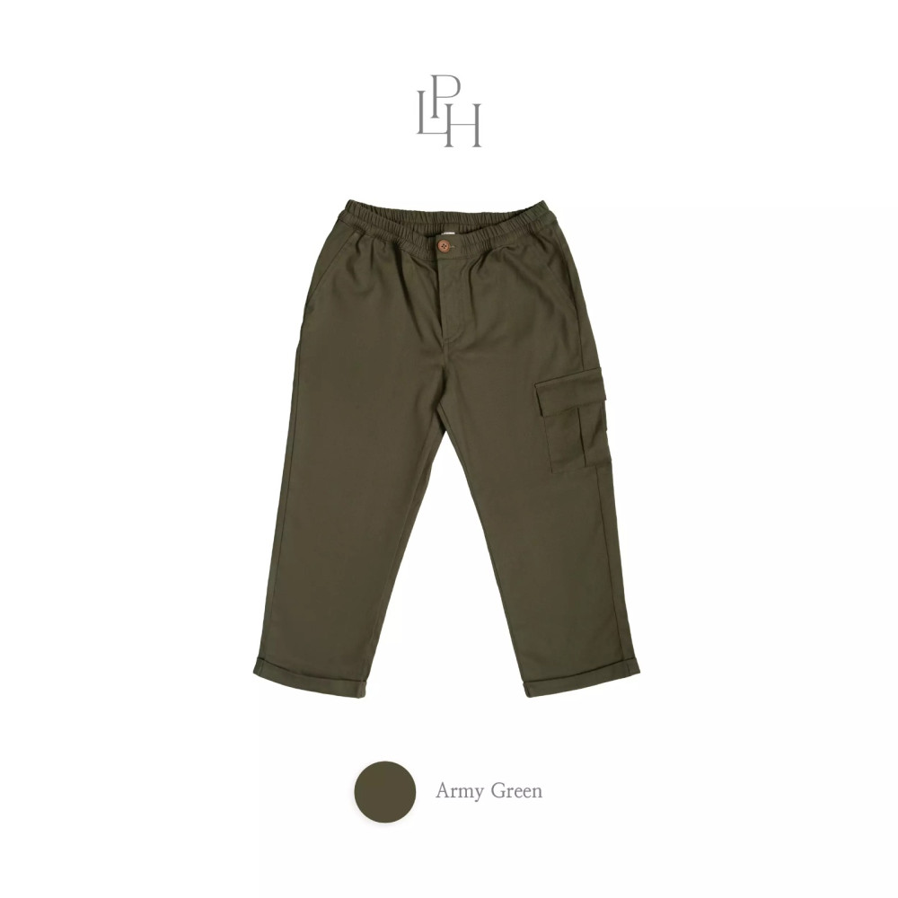 PALMERHAUS LONG CARGO PANTS 2.0 ARMY GREEN 3Y