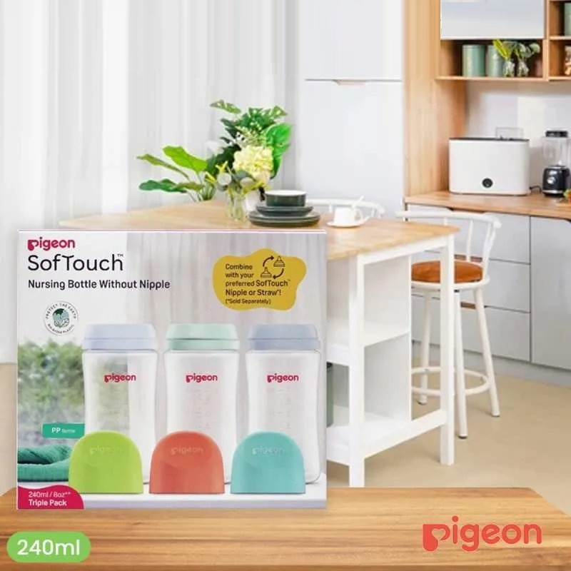 PIGEON TRIPLE PACK BOTOL BPP WIDE NECK 240ML