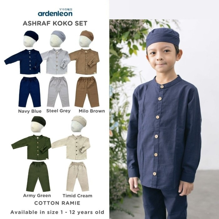ARDENLEON ASHRAF KOKO SET ARMY GREEN 3-4 Y