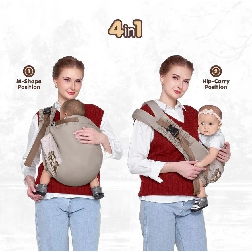 DIALOGUE GENDONGAN SAMPING M SHAPE 4IN1 SQUIRREL GREY DGG 4338