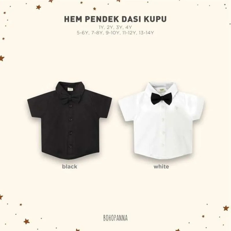 BOHO HEM PENDEK DASI KUPU BLACK 5-6Y