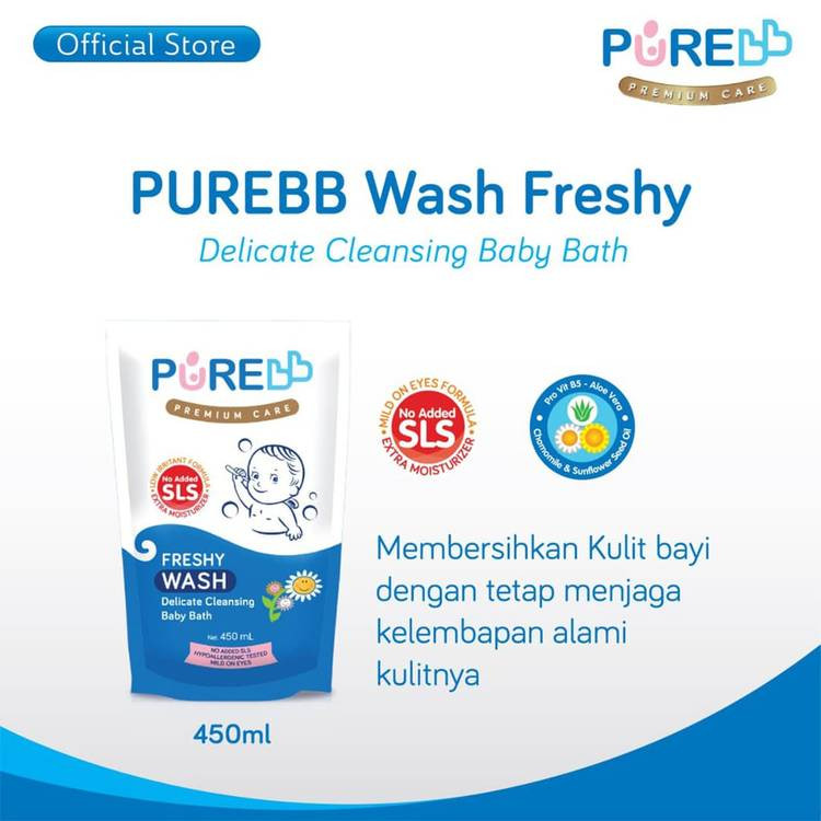 PURE BABY WASH FRESHY REFILL 450ML