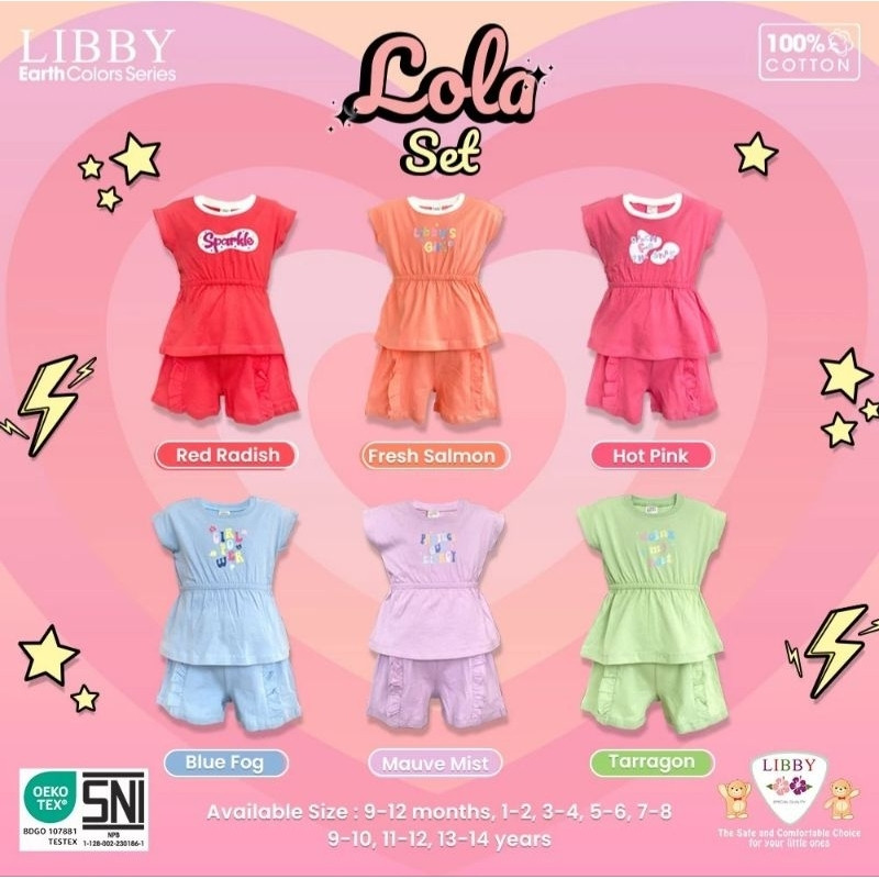 LIBBY STELAN LOLA COTTON SET FRESH SALMON 5-6Y
