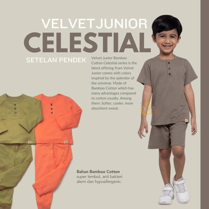 VELVET SETELAN KD PENDEK 3 CELESTIAL