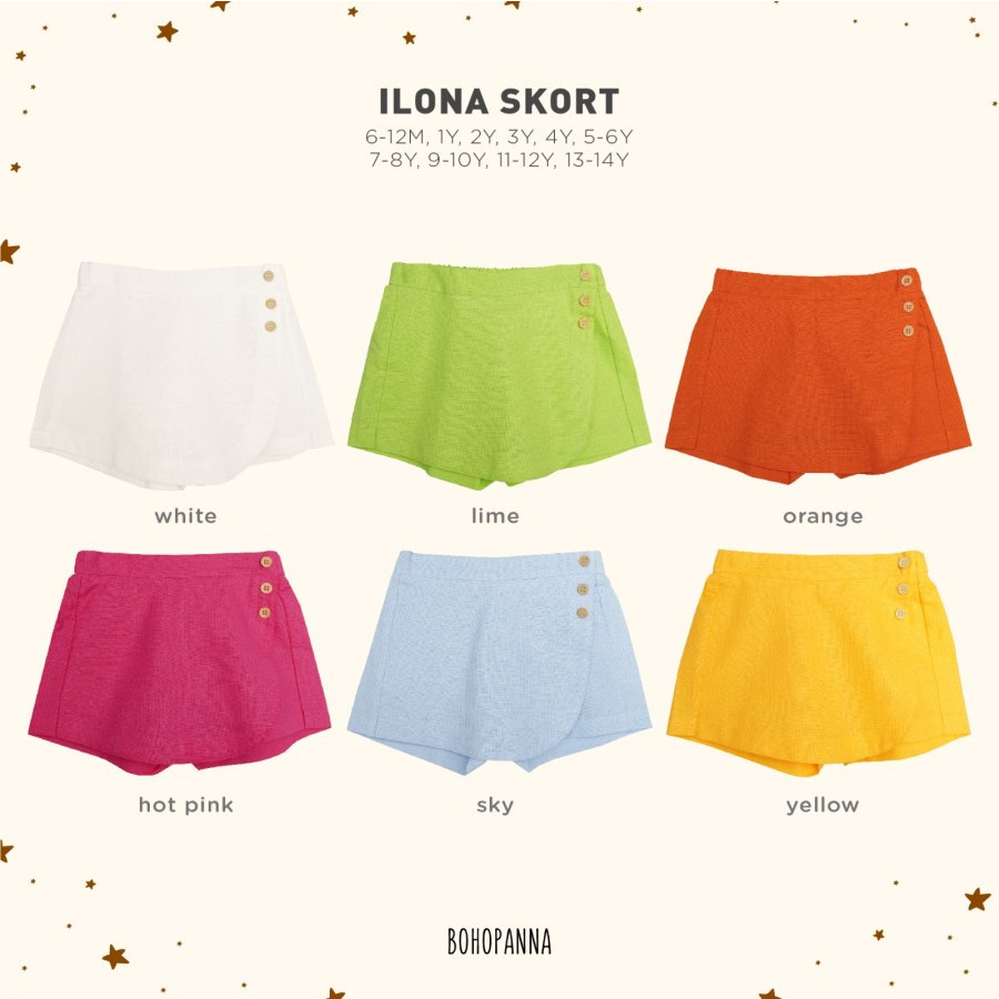 BOHO ILONA SKORT - ORANGE-5-6Y