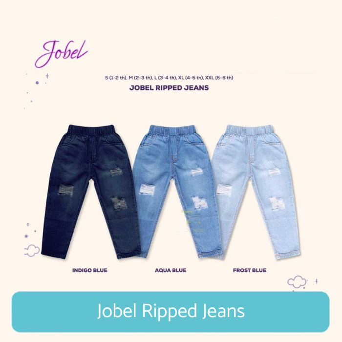 JOBEL RIPPED JEANS FROST BLUE M