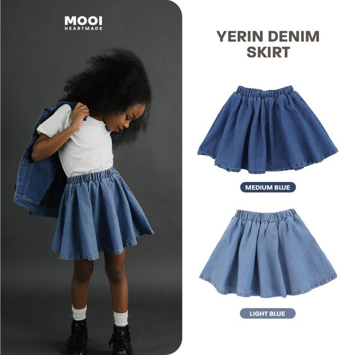 MOOI YERIN DENIM SKIRT LIGHT BLUE L (5-6Y)