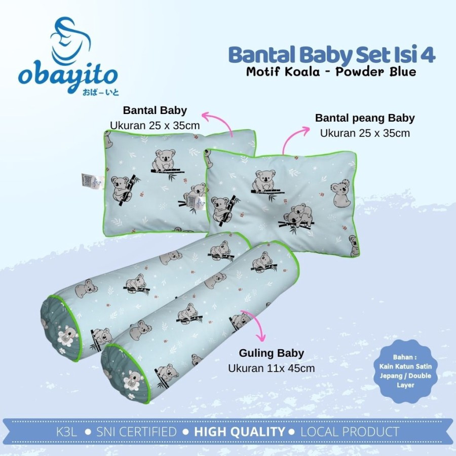 OBAYITO BANTAL BABY SET ISI 4 MOTIF OB-028-B