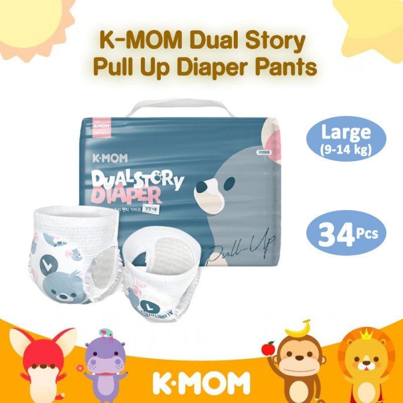 K-MOM POPOK BAYI PULL UP DIAPER 34PCS L