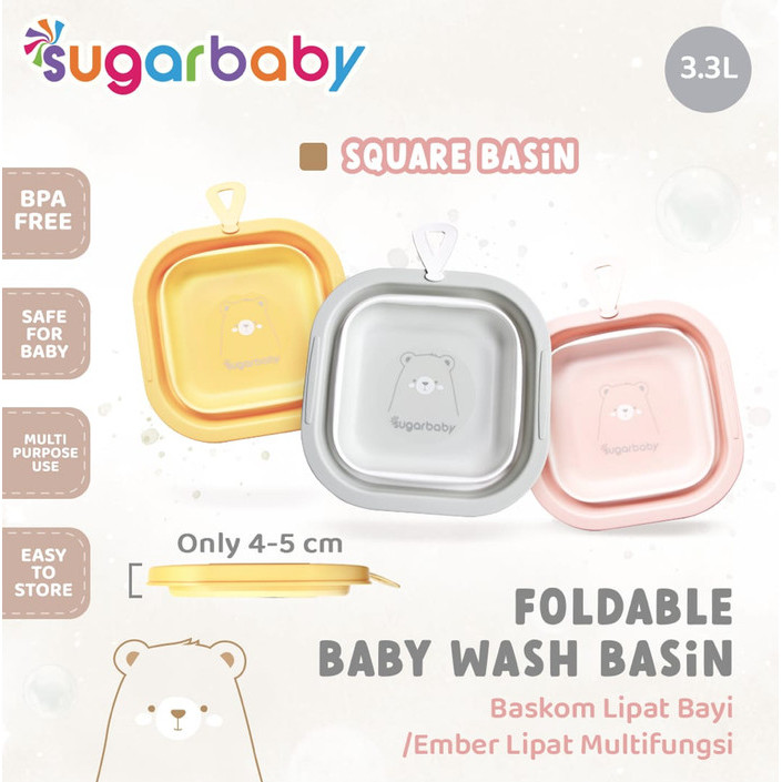 SUGAR BABY BABY WASH BASIN SQUARE - PEACH