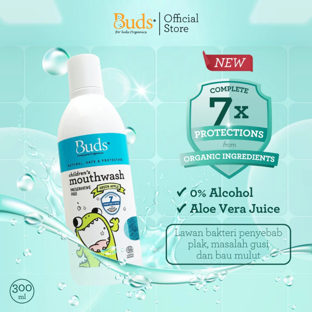 BUDS ORGANIC MOUTHWASH GREEN APPLE