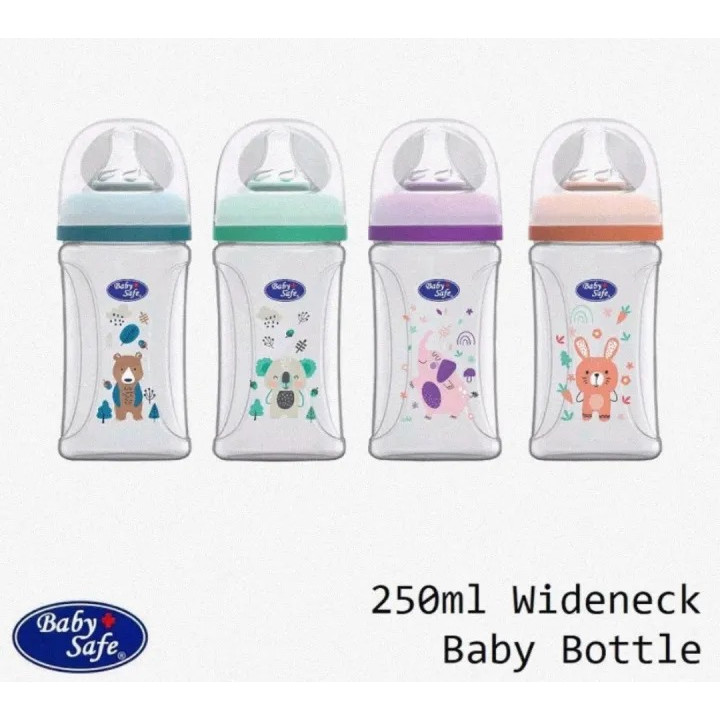 BABY SAFE BOTTLE WIDE BLUE 250ML WN08B