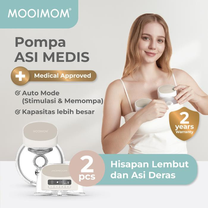 MOOIMOM HANDS FREE ELECTRIC BREAST PUMP M2 PRO 2 PCS