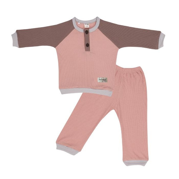 DIALOGUE LONGSET TRITONE RAGLAN 5T PINK DFB0225