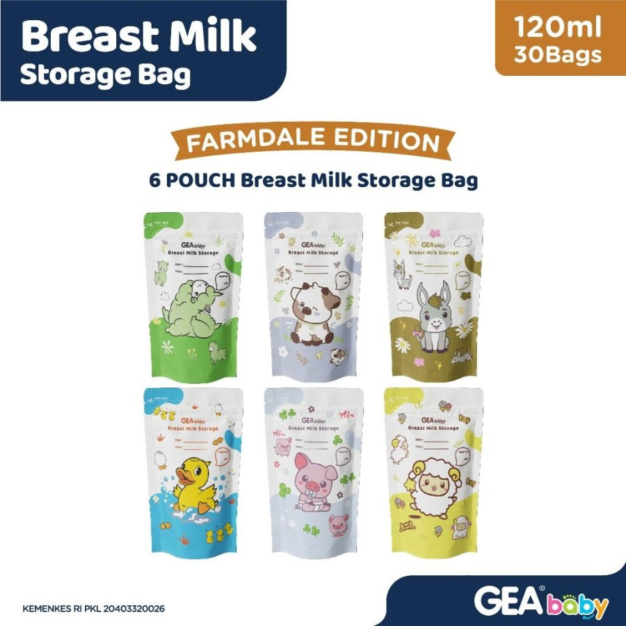 GEA BABY BREASTMILK STORAGE POUCH 120ML WONKEY DONKEY