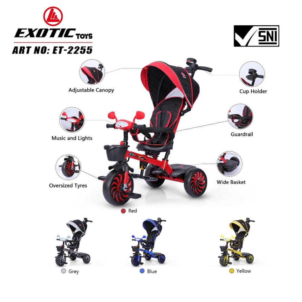 EXOTIC TRICYCLE ET-2255 RED