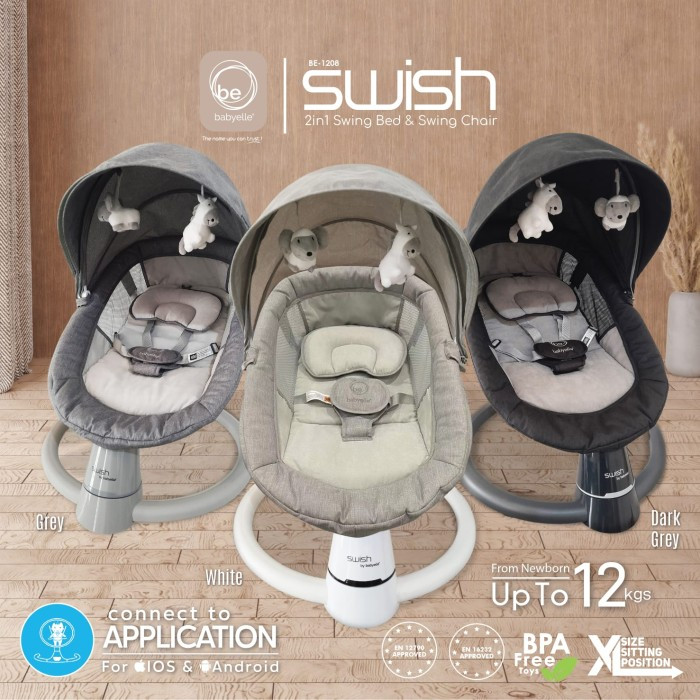 BABYELLE 2IN1 SWING  SWICH BE-1208 GREY