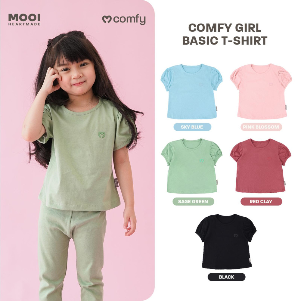 MOOI COMFY BASIC T-SHIRT SAGE GREEN L
