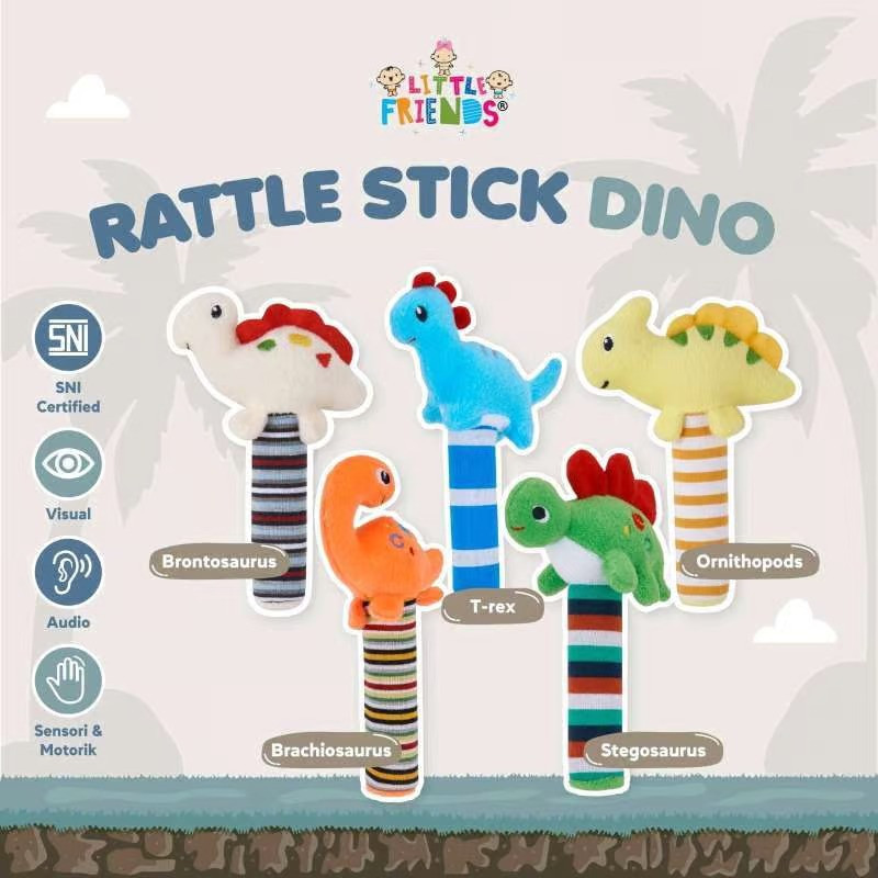 LITTLE FRIEND RATTLE STICK T-REX LFR236000