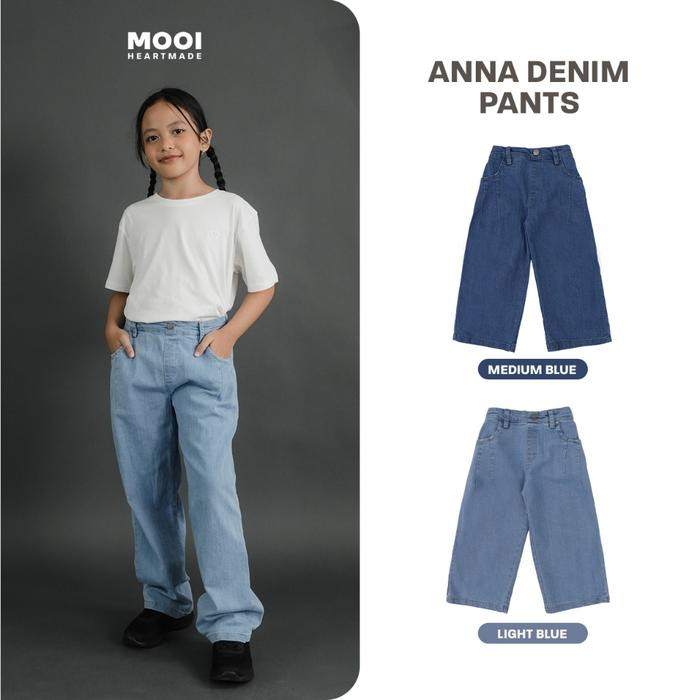 MOOI ANNA DENIM PANTS LIGHT BLUE M (3-4Y)