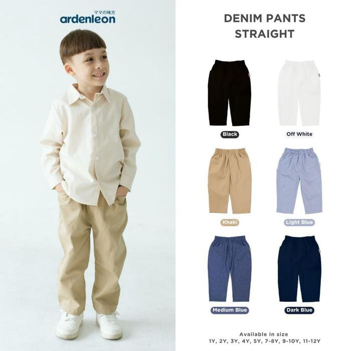 ARDENLEON DENIM PANTS STRAIGHT DARK BLUE 5-6Y