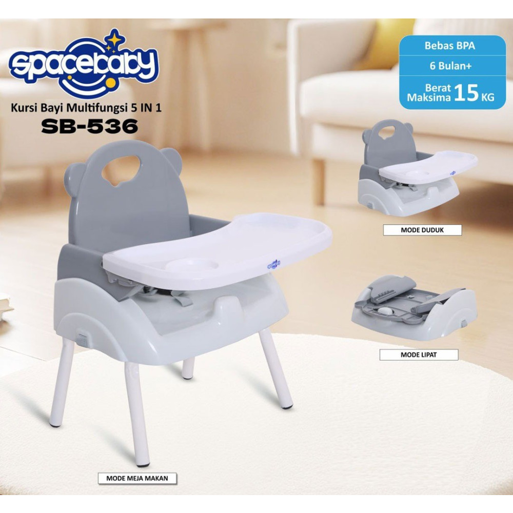 SPACEBABY FOLDING BOOSTER SEAT SB-536 (5 IN 1) ABU ABU