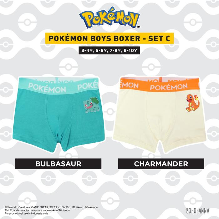 BOHO POKEMON BOYS BOXER SET C 5-6Y