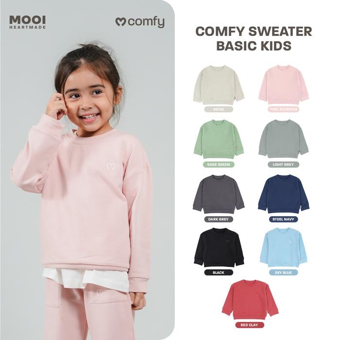 MOOI COMFY SWEATER BASIC SKY BLUE M