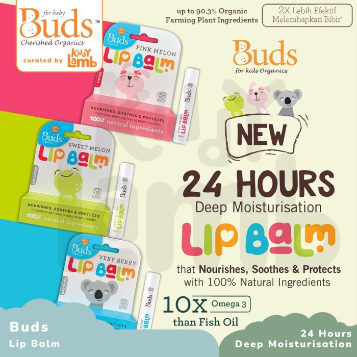 BUDS FOR KIDS ORGANICS
SWEET MELON LIP BALM