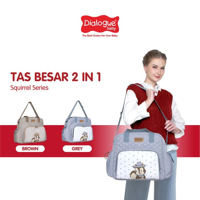 DIALOGUE TAS BAYI BESAR 2IN1 SQUIRREL BROWN DGT 7339