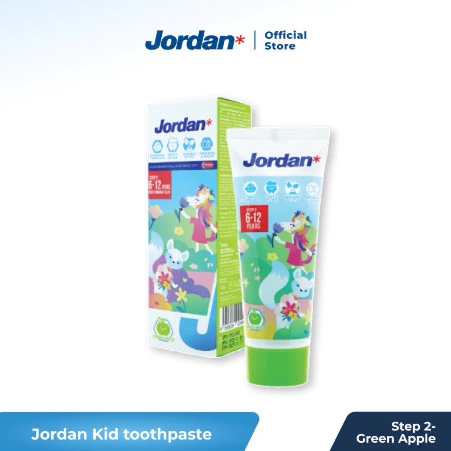 JORDAN KIDS TOOTHPASTE STEP 2 GREEN APPLE 75 GM