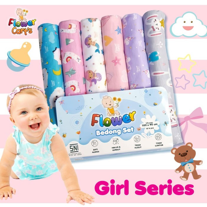 FLOWER CART`S BEDONG KAOS GIRL 100X90CM 1 PCS