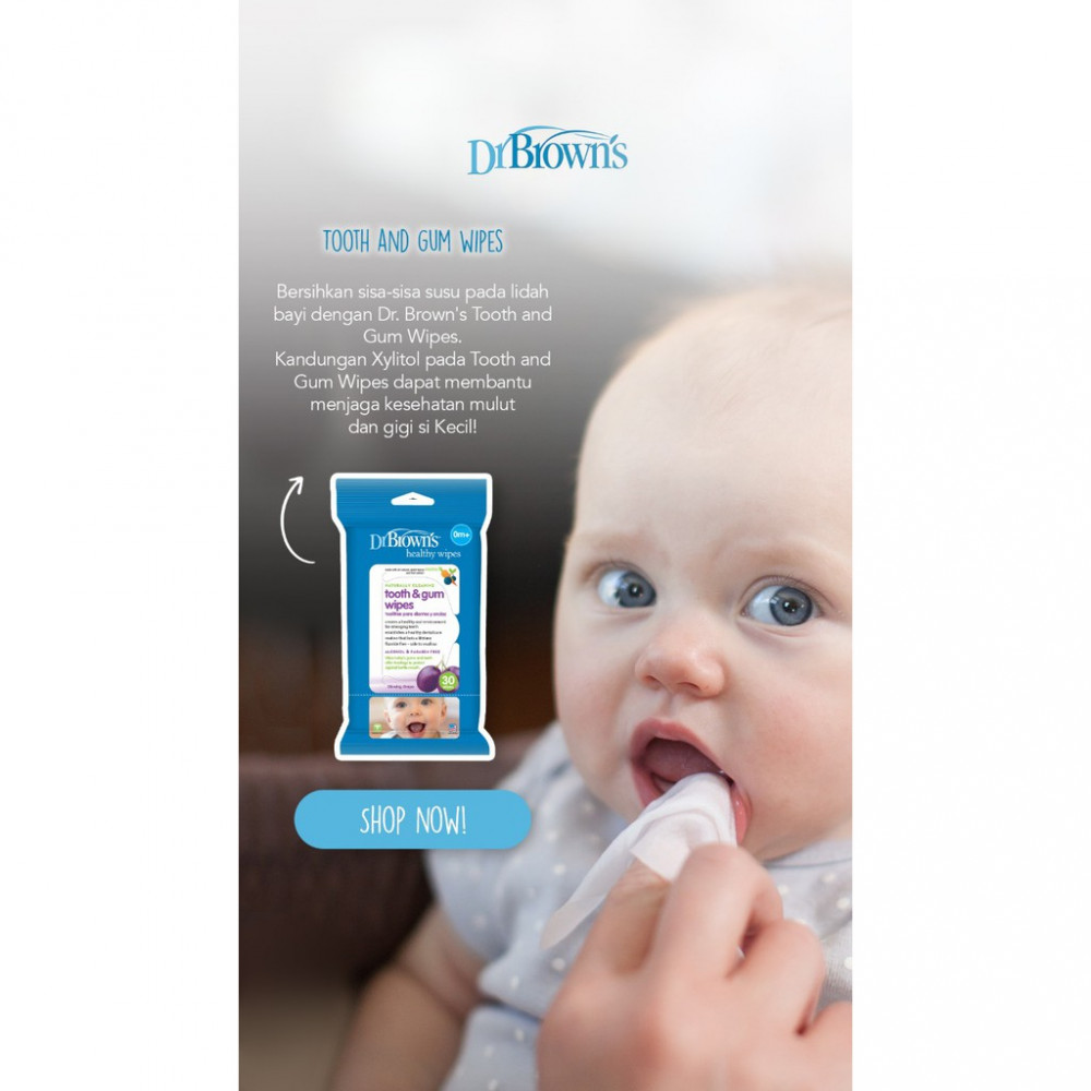 DR BROWN`S TOOTH&GUM WIPES 30PK HG001