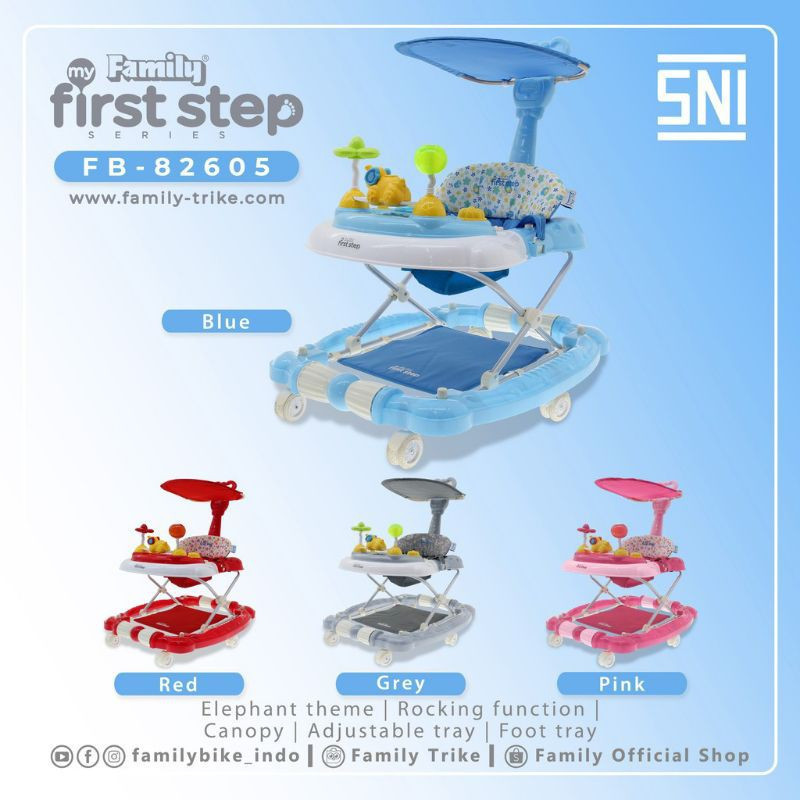 FAMILY BABY WALKER FB 82605 PINK