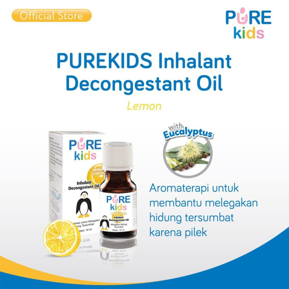 PURE BABY INHALANT DECONGESTAN OIL LEMON 10ML