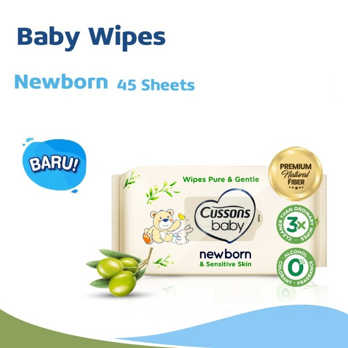 CUSSONS BABY WIPES 45`S PURE GENTLE