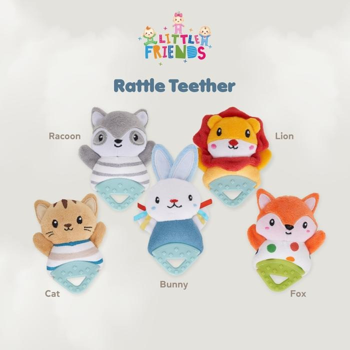 LITTLE FRIENDS RATTLE TEETHER FOX LFR3140