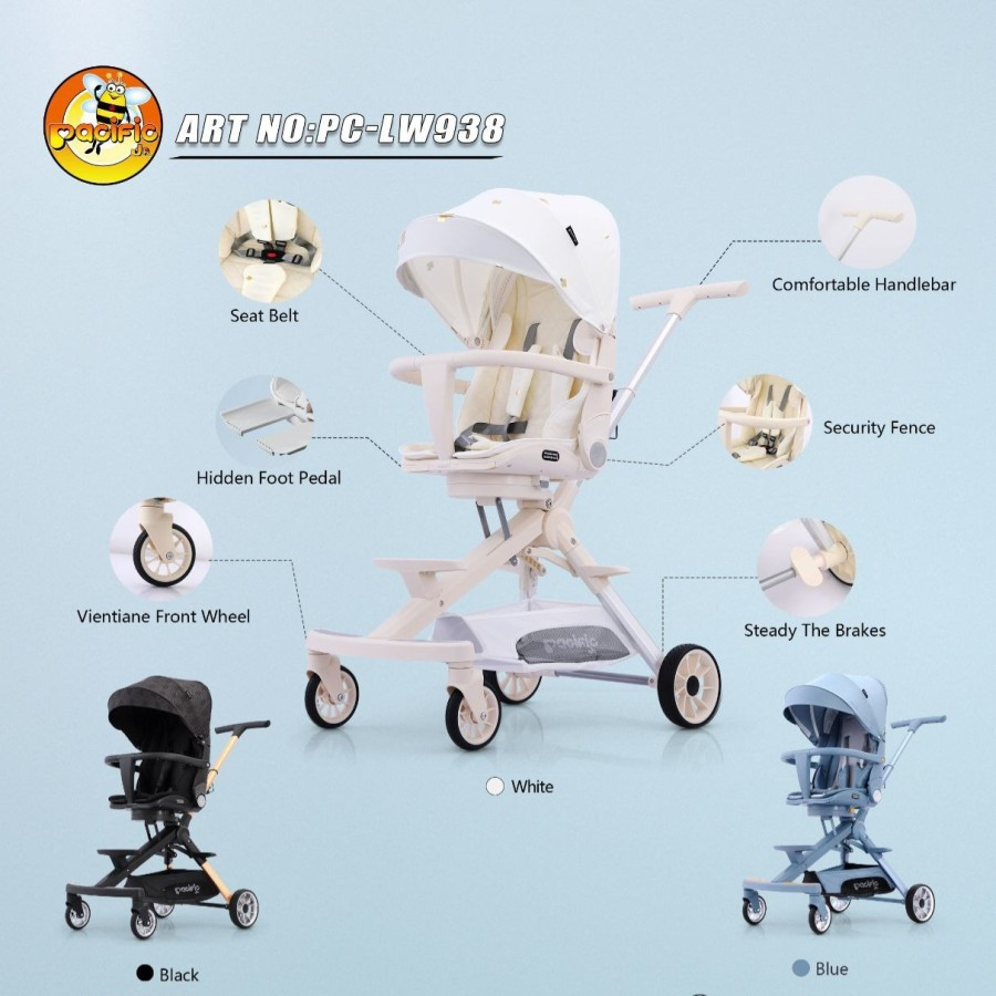 EXOTIC MAGIC STROLLER ALLOY PC-LW938 BLUE