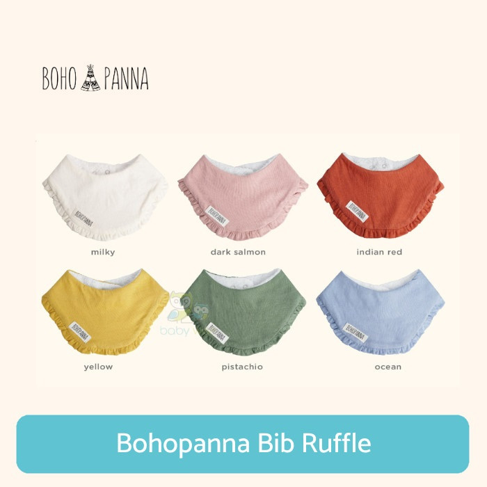 BOHO BIB RUFFLE DARK SALMON