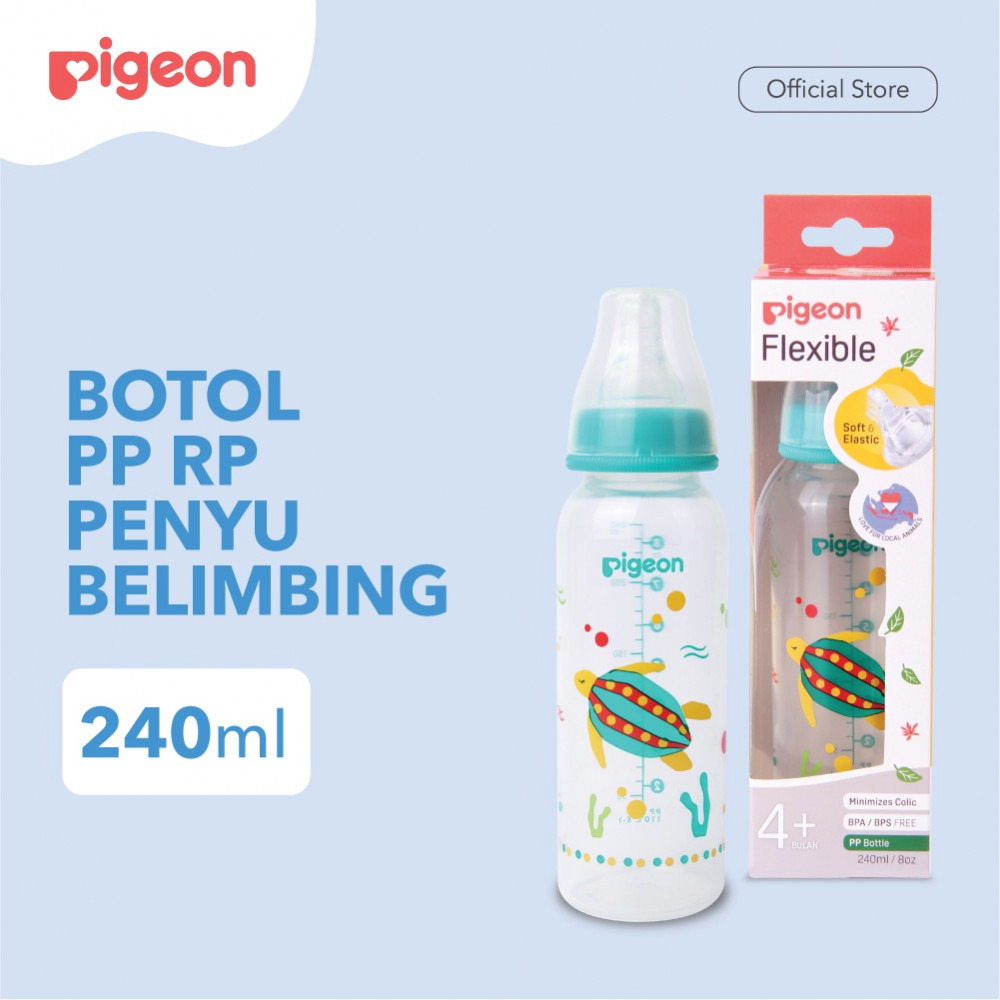 PIGEON BOTOL PP RP 240ML PENYU W/S NIPPLE