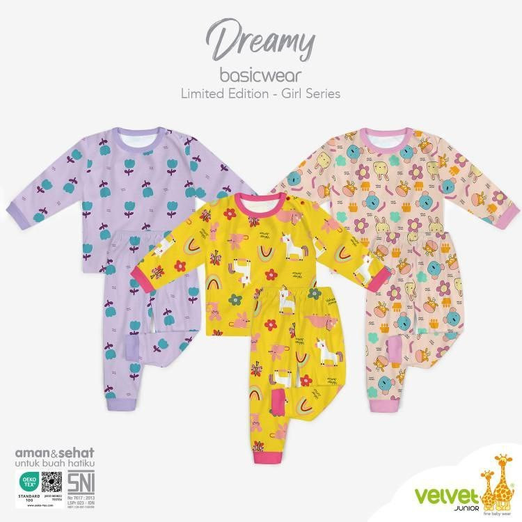 VELVET PIYAMA 8 GIRL PANJANG IN ACTION