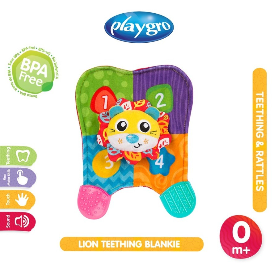 PLAYGRO LION TEETHING BLANKIE CPL129
