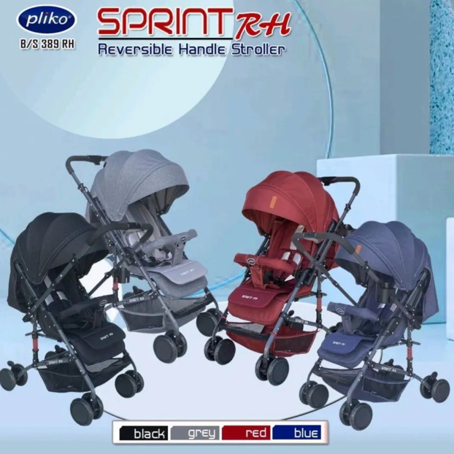 PLIKO BABY STROLLER SPRINT 389RH BLACK