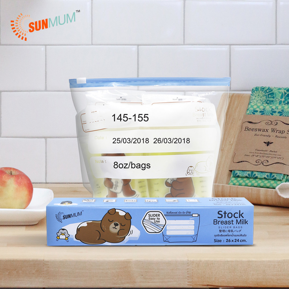 SUNMUM STOCKS BAG FOR BREASTMILK 26X24CM