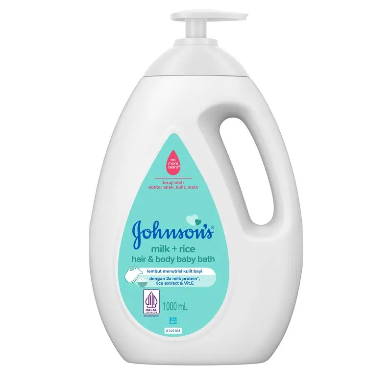 JOHNSON`S BABY MILK & RICE HAIR & BODY BABY BATH 1 L