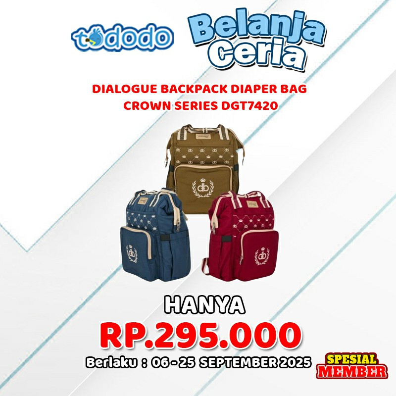 DIALOGUE BACKPACK DIAPER BAG CROWN