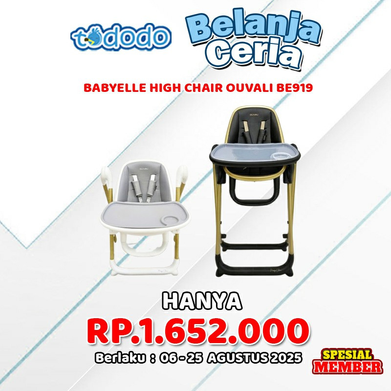BABYELLE HIGH CHAIR OUVALI BE919