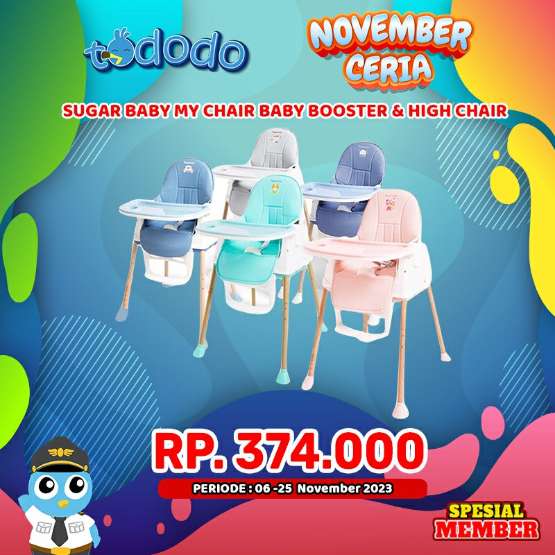 SUGAR BABY MY CHAIR BABY BOOSTER & HIGH CHAIR
