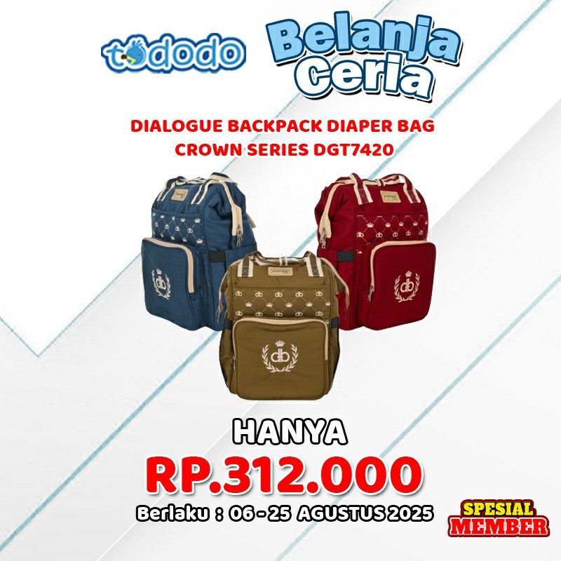 DIALOGUE BACKPACK DIAPER BAG CROWN SERIES